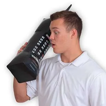Skeleteen Inflatable Cell Phone Prop for Retro Parties