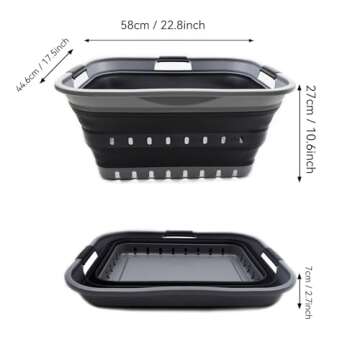 Buy SAMMART 42L Collapsible Laundry Basket for Storage