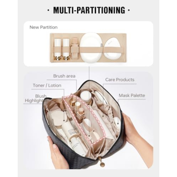 EACHY Travel Makeup Bag Large Capacity Stylish and Durable