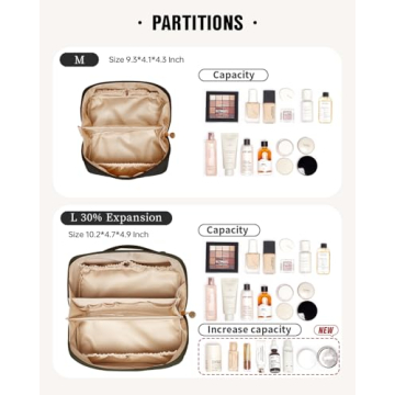 EACHY Travel Makeup Bag Large Capacity Stylish and Durable