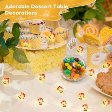 Coquimbo Mushroom Decor Room Cottagecore Decor Gifts for Kids Her Indoor String Lights 10FT 30LED Mushroom Lamp Cute String Lights for Bedroom Dorm Party Wedding Decorations Indoor Outdoor Use