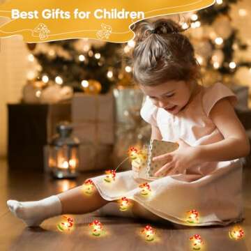 Coquimbo Mushroom Decor Room Cottagecore Decor Gifts for Kids Her Indoor String Lights 10FT 30LED Mushroom Lamp Cute String Lights for Bedroom Dorm Party Wedding Decorations Indoor Outdoor Use