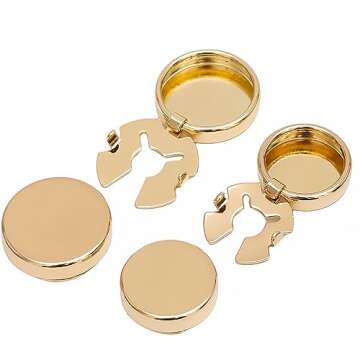 OoSsSoO 8pcs Button covers Mens blank Button cover Used for Formal Business Wedding Tuxedo Shirt cuf...