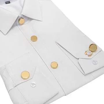 Stylish OoSsSoO 8pcs Button Covers for Formal Wear