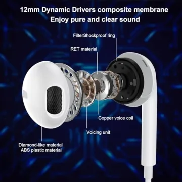iPhone Wired Headphones with Mic & Noise Cancellation