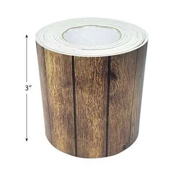 Teacher Created Resources Dark Wood Straight Rolled Border Trim - 50ft - Decorate Bulletin Boards, Walls, Desks, Windows, Doors, Lockers, Schools, Classrooms, Homeschool & Offices