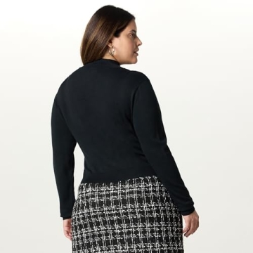 The Drop Women’s Black Mock Neck Plus Size Sweater