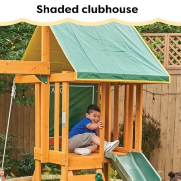 KidKraft Appleton Wooden Swing Set for Kids