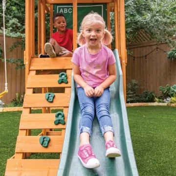 KidKraft Appleton Wooden Swing Set for Kids