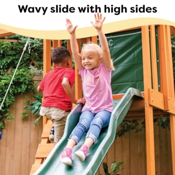 KidKraft Appleton Wooden Swing Set for Kids