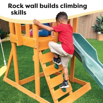 KidKraft Appleton Wooden Swing Set for Kids