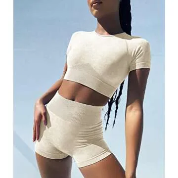 OLCHEE Women’s Seamless Acid Wash Workout Set for All