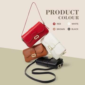 ONE2MAY Shoulder Bag Classic Clutch Purse Soft PU Leather Handbag for Women Trendy Purses Shoulder Purse Designer Bags (Off white)