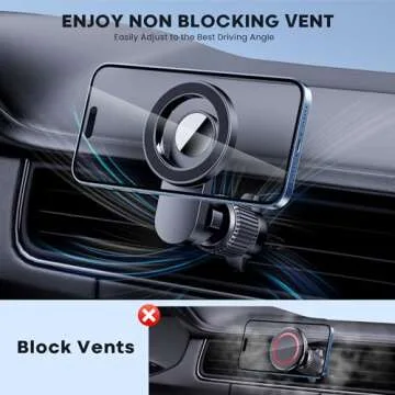 PGU for Magsafe Car Mount [Strongest Magnets] Magnetic Phone Holder for Car [Hands Free] Air Vent Car Cell Phone Holder Mount Car Accessories for iPhone 14 13 12 Pro Max Plus Mini MagSafe Case