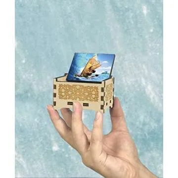 Sooharic Moana Music Box, Antique Carved Wind Up Music Box Gifts for Kids (Moana)