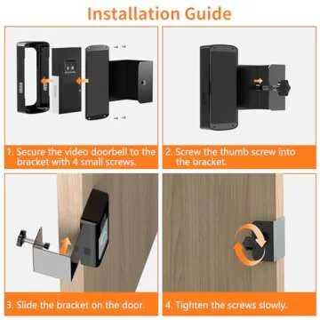 Anti-Theft Video Doorbell Mount for Homes and Rentals Black