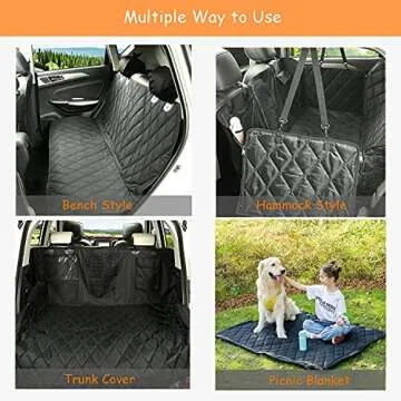 Hanjo Pets Waterproof Car Dog Cover - Hammock Design