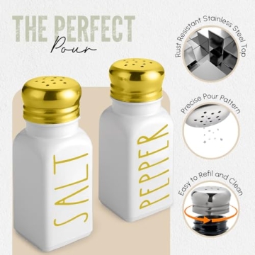 Luxury Gold Salt and Pepper Shakers Set - Brighter Barns