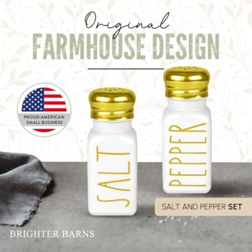 Luxury Gold Salt and Pepper Shakers Set - Brighter Barns
