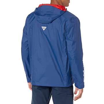 Columbia Men's PFG Storm Jacket, Carbon/Red Spark - Ultimate Protection for Outdoor Adventures