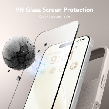 GONEZ iPhone 16 Pro Case with Screen & Camera Protectors