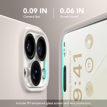 GONEZ iPhone 16 Pro Case with Screen & Camera Protectors