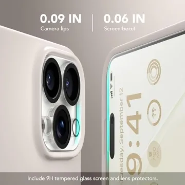 GONEZ iPhone 16 Pro Case with Screen & Camera Protectors