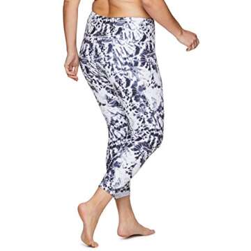 RBX Active Women's Plus Size Fashion Yoga High Waist Super Soft Tie Dye Ankle 7/