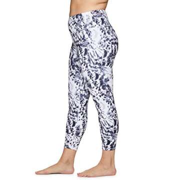 RBX Active Women's Plus Size Fashion Yoga High Waist Super Soft Tie Dye Ankle 7/