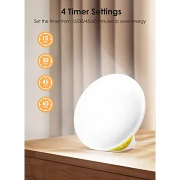 MediAcous 10000Lux Light Therapy Lamp with Timer & Touch Control