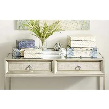 Deco 79 Mother of Pearl Decorative Storage Box Set