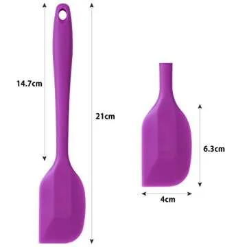 Vibrant 8.2 Inch Silicone Spatulas for Kitchen Use