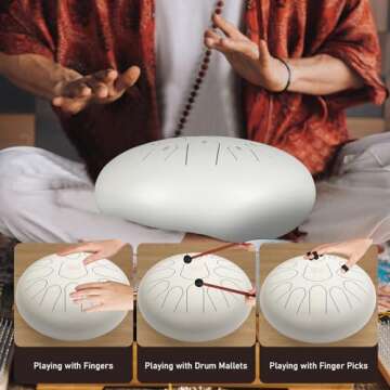 FOUR UNCLES Steel Tongue Drum for Meditation & Fun Gifts