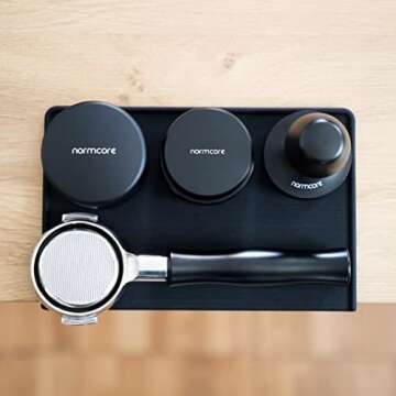Normcore Espresso Tamping Mat I Food Safe Rubber Coffee Tamper Mat I Portafilter Mat For Baristas I Coffee Tamp Mat I Waterproof, Heat Resistant Tamping Pad and Tamp Station