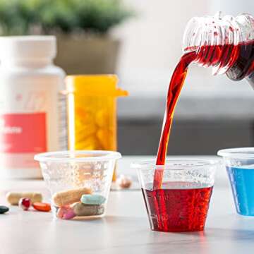 300 Count 1 oz Plastic Disposable Medicine Measuring Cups