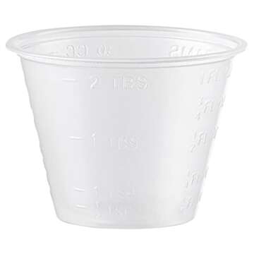 300 Count 1 oz Plastic Disposable Medicine Measuring Cups