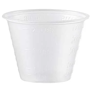 300 Count 1 oz Plastic Disposable Medicine Measuring Cups