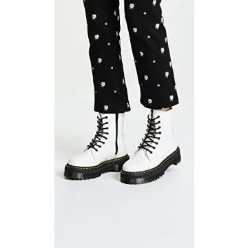 Dr. Martens Men's bovver Boots, White, 7.5 AU