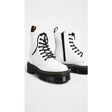 Dr. Martens Men's bovver Boots, White, 7.5 AU