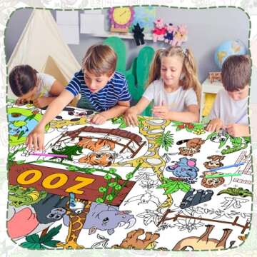 DDMY Zoo Giant Coloring Poster for Kids Parties and Schools