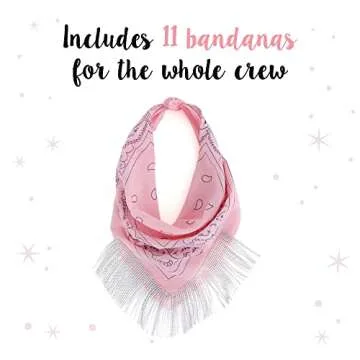 Disco Cowgirl Bachelorette Bandanas | Last Disco Party Decorations (7 Pack Pink) Nashville Bachelorette Party Favors | Western Theme