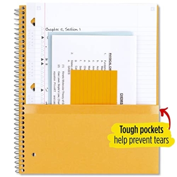 Five Star Spiral Notebook 3 Subject with Study App for Note-Taking