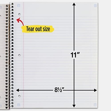 Five Star Spiral Notebook 3 Subject with Study App for Note-Taking