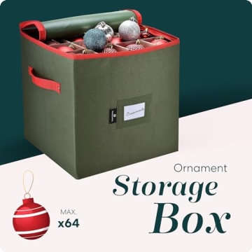 Organize 64 Ornaments with Handy Laundry Storage Box