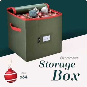 Organize 64 Ornaments with Handy Laundry Storage Box
