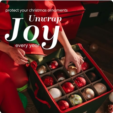 Organize 64 Ornaments with Handy Laundry Storage Box
