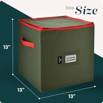 Organize 64 Ornaments with Handy Laundry Storage Box