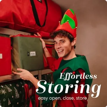 Organize 64 Ornaments with Handy Laundry Storage Box