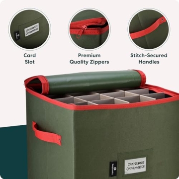 Organize 64 Ornaments with Handy Laundry Storage Box