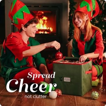 Organize 64 Ornaments with Handy Laundry Storage Box